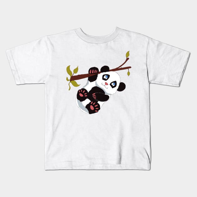 Pocket Panda Cute Panda Training Kids T-Shirt by FilMate